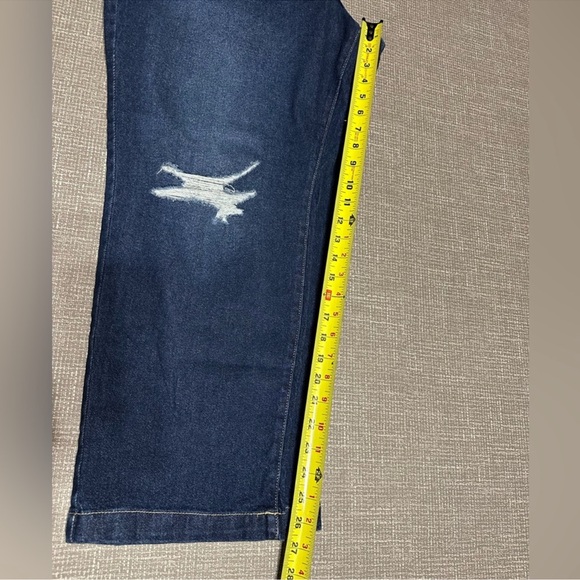 Lane Bryant Signature Fit Slim Straight Ankle Jeans Size 20 Mid-Rise Distressed - Picture 12 of 13